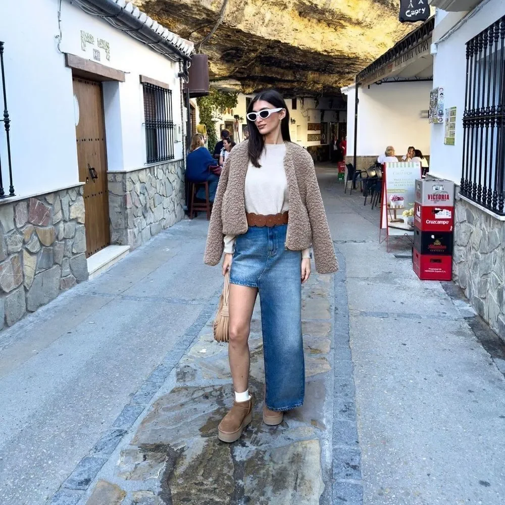 ZARA Z1975 ASYMMETRIC DENIM SKIRT
